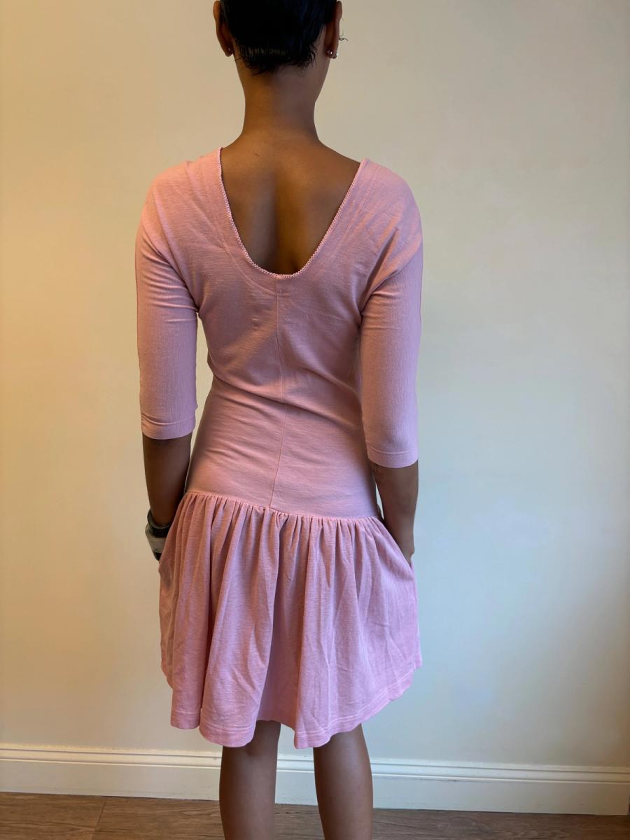 80s Chantal Thomass Blush Off the Shoulder Dress product image