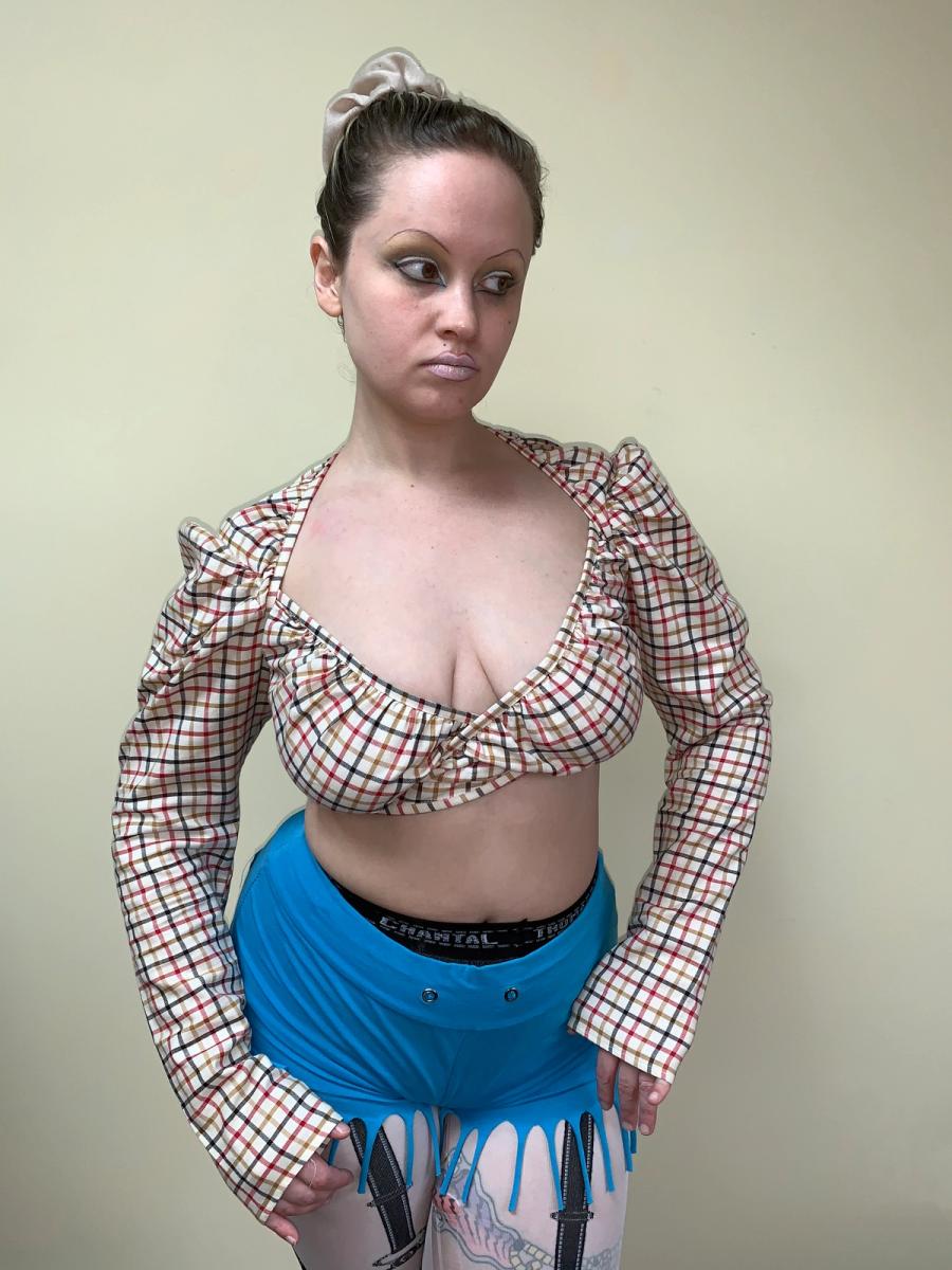 90s Vivienne Westwood Gold Label Checked Plaid Wrap Top  product image