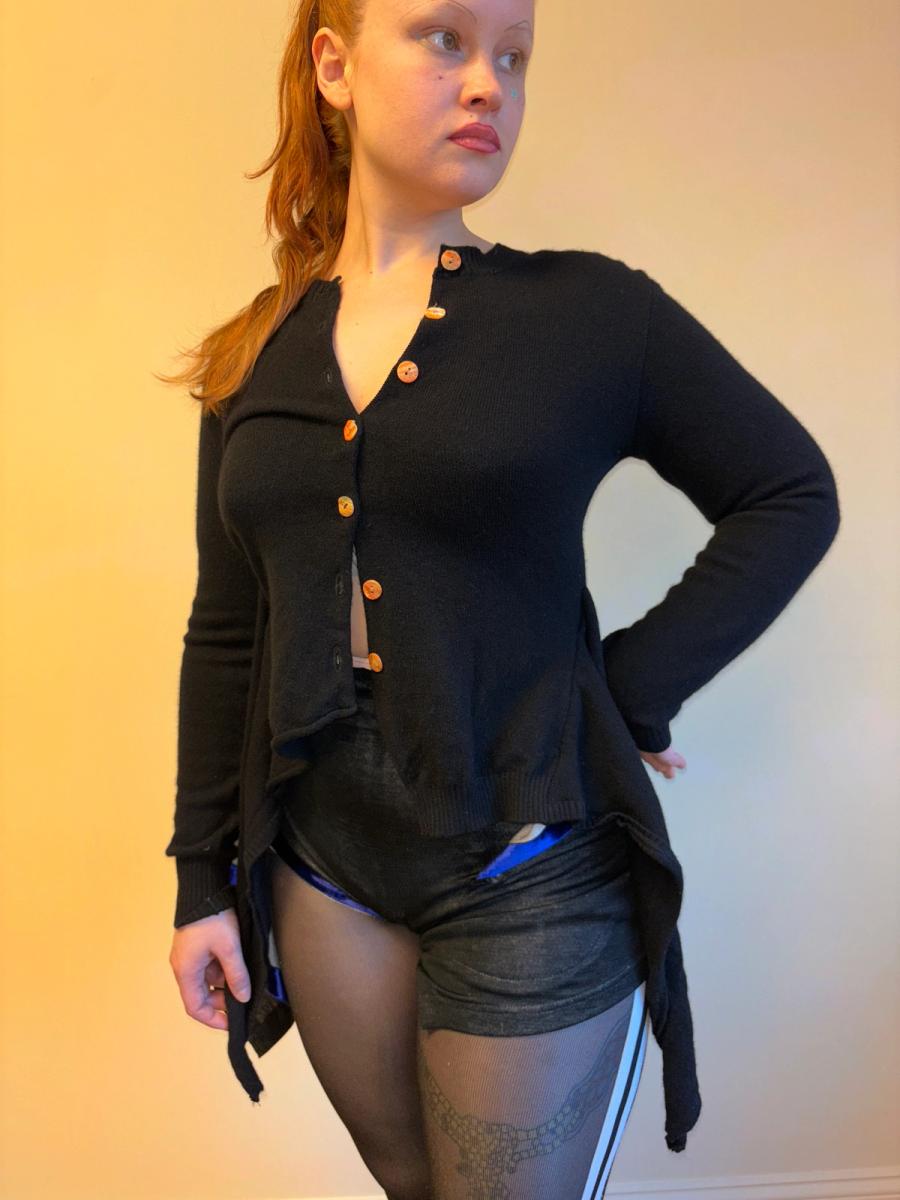 90s Jane Marple Dans Le Salon Cardigan With Ties product image