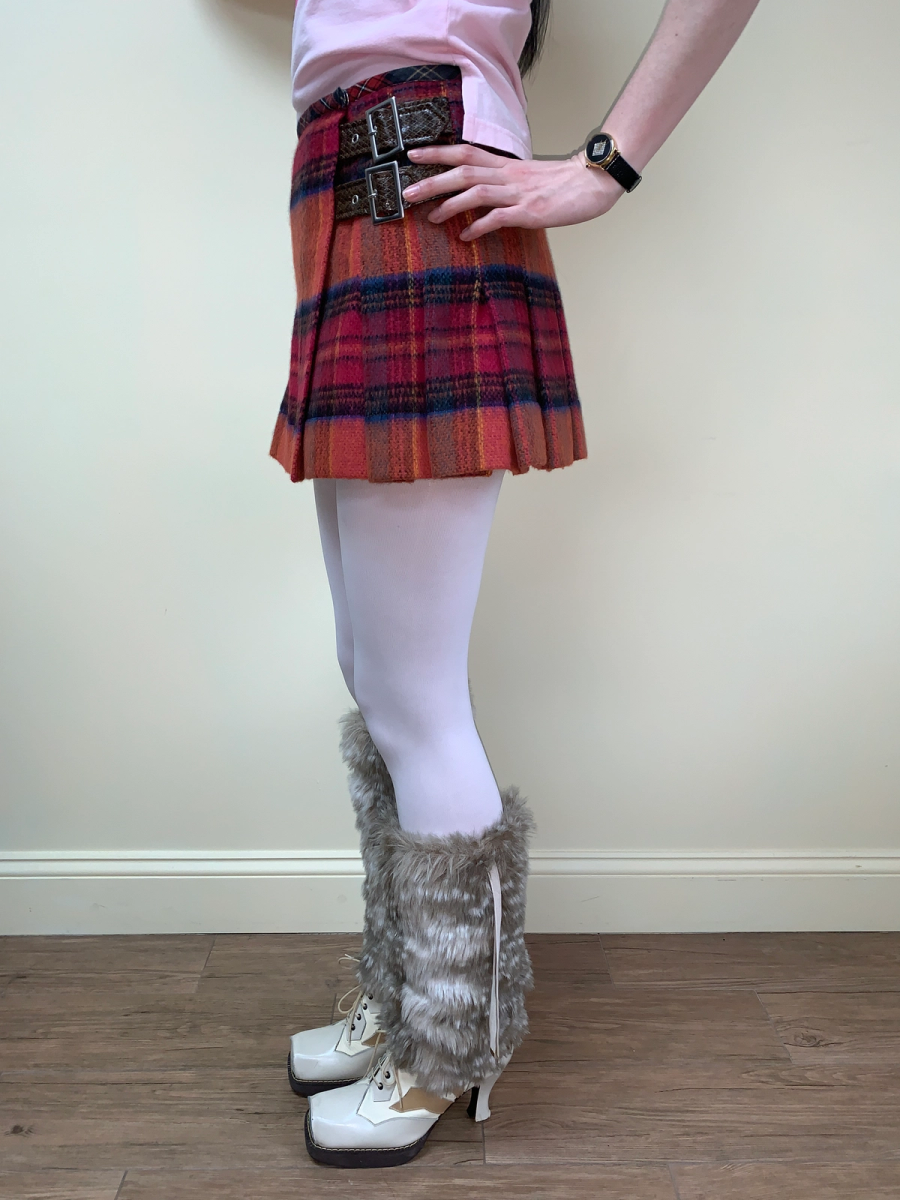 Vivienne Westwood Orange Tartan Skirt product image