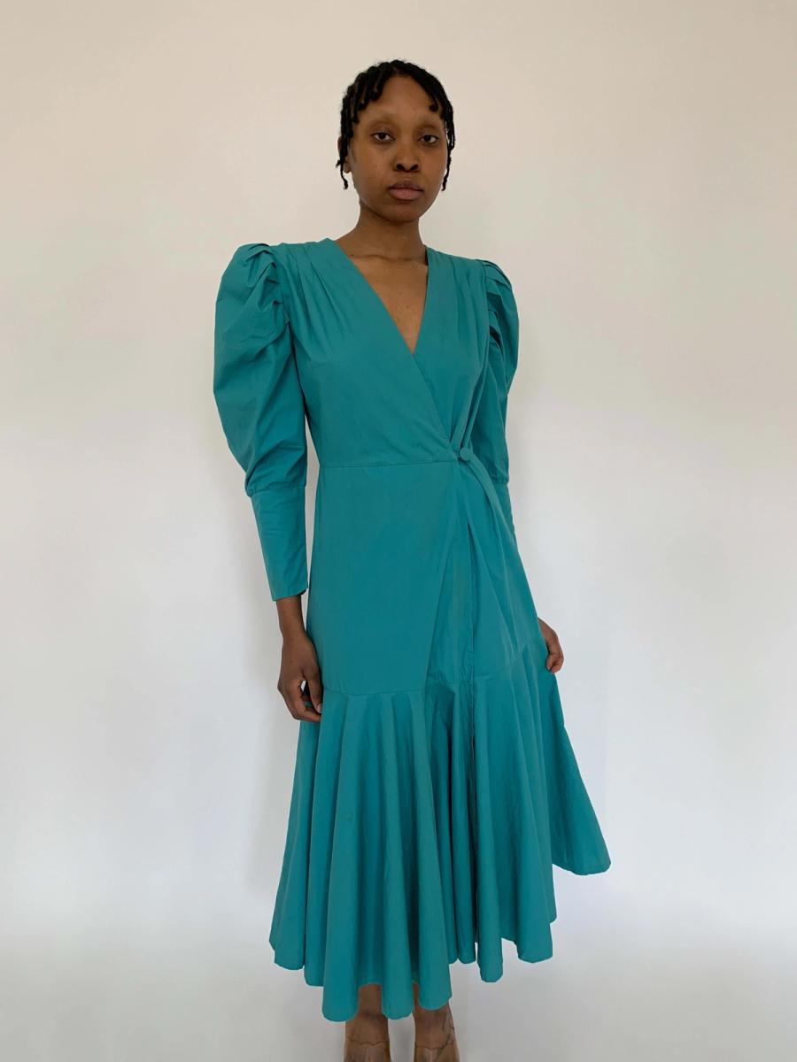 80s Norma Kamali Mutton Sleeve Dress product image