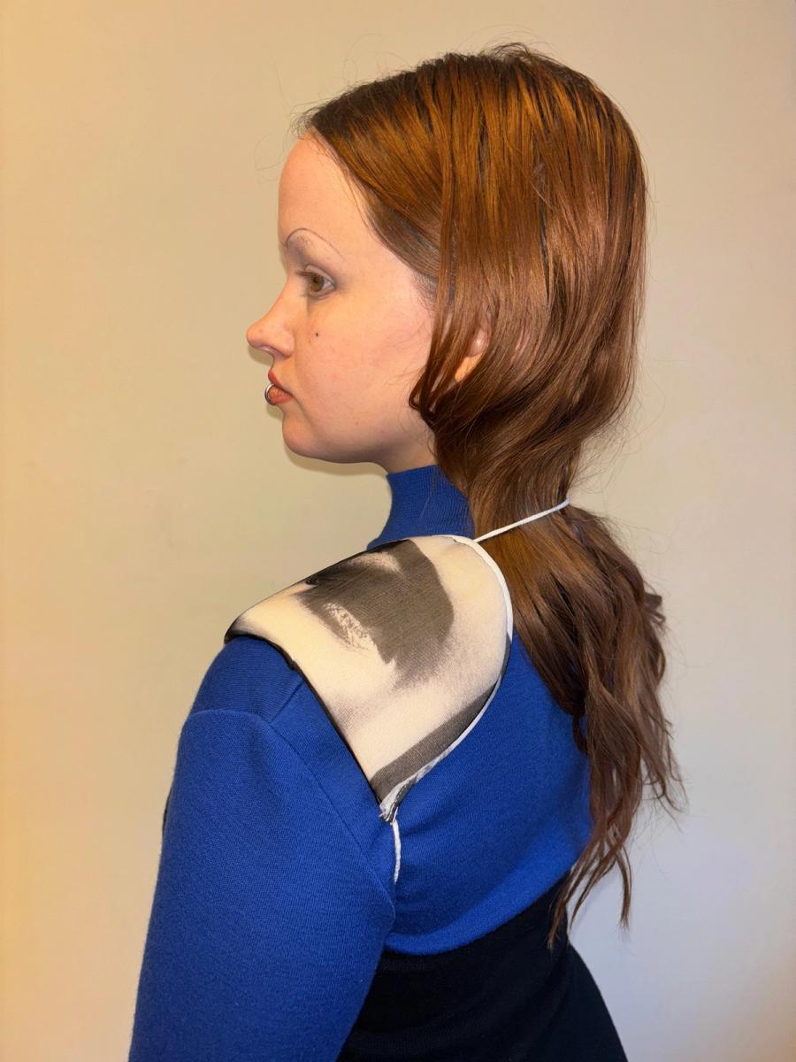 90s Jean-Paul Gaultier Eyelash Shoulder Pads product image