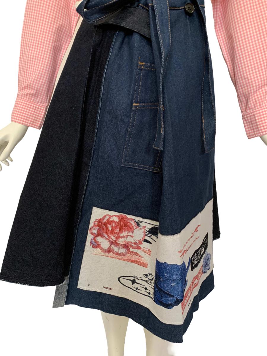 BodySong Denim Patchwork Apron product image