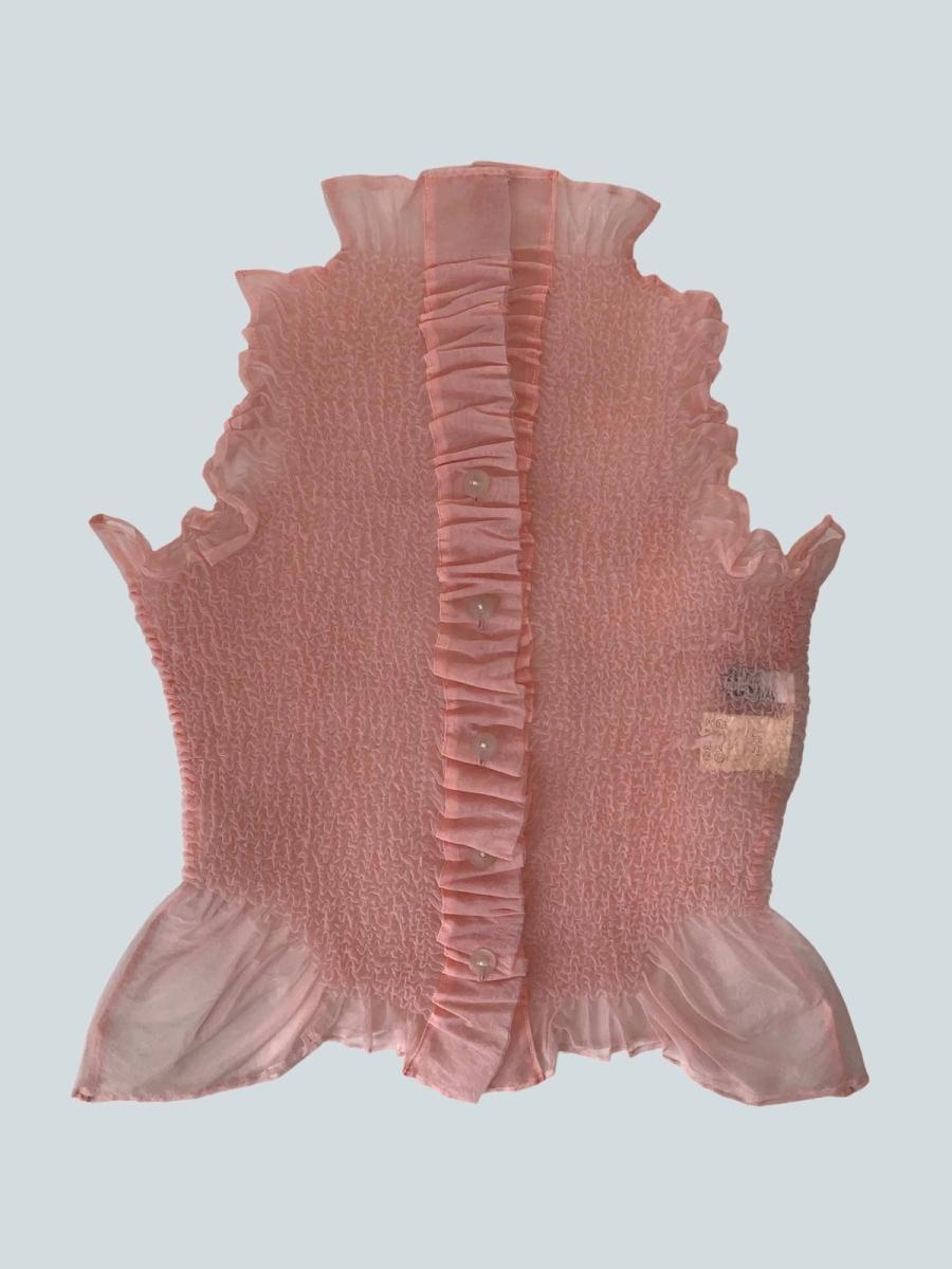 Yoshiki Hishinuma Pleated Pink Top