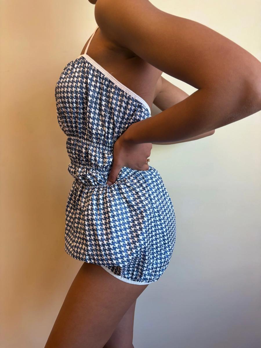 1960s Houndstooth "Disposable" Swimsuit product image