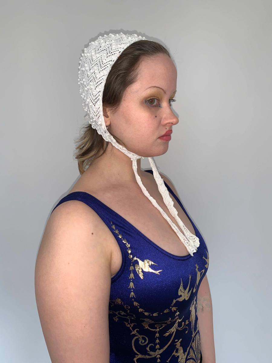 Antique Crocheted French Knot Nightcap product image