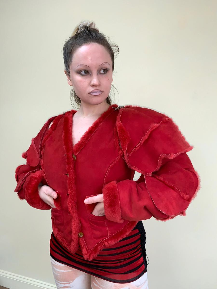 Vivienne Westwood A/W 1988 "Time Machine" Shearling Armour Jacket product image