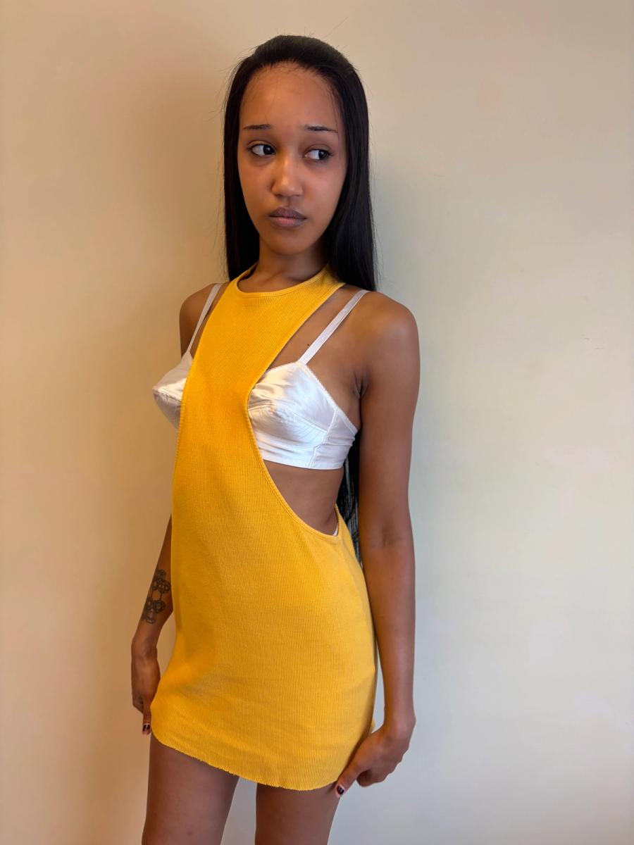 80s Gaultier Equator Exposed Chest Dress product image