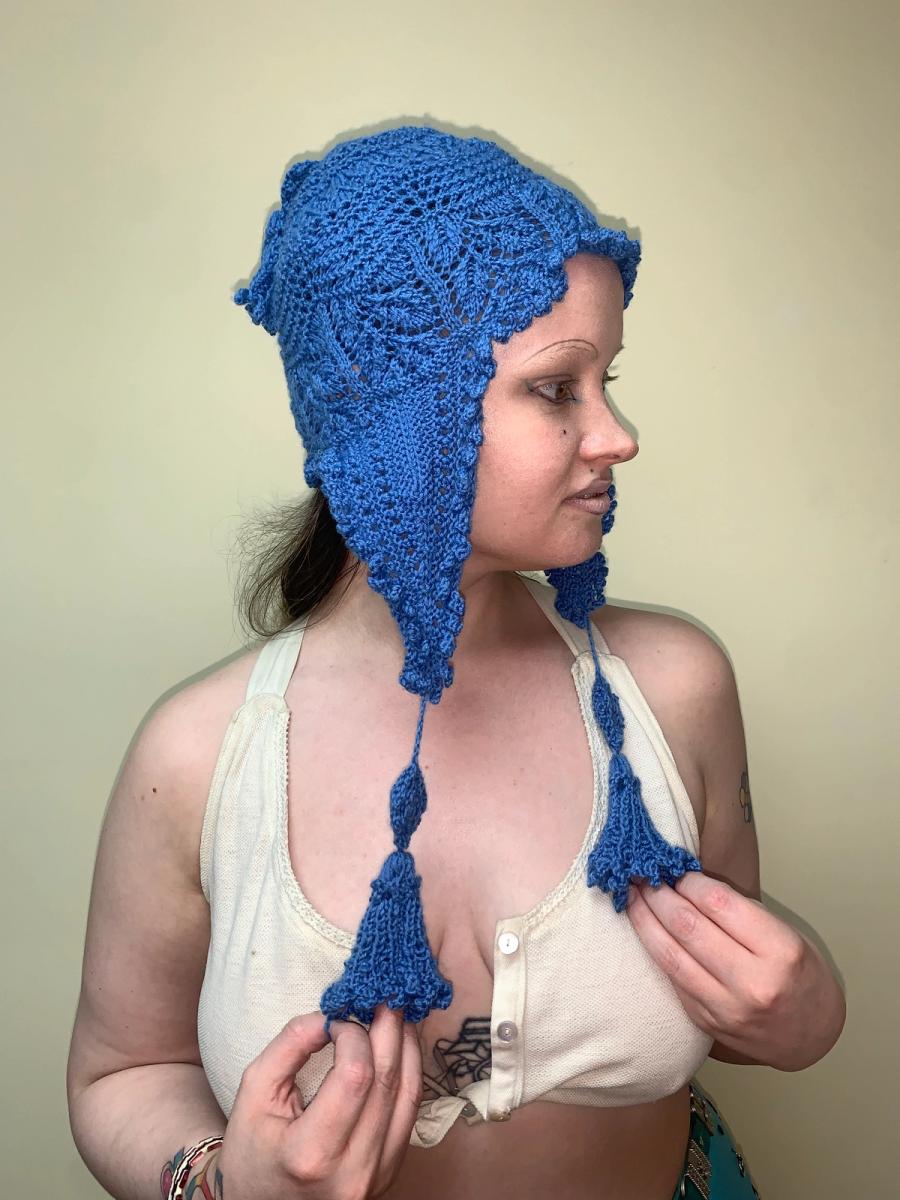 A/W 1994 Vivienne Westwood Hand-knit Cerulean Hat with Tassels product image