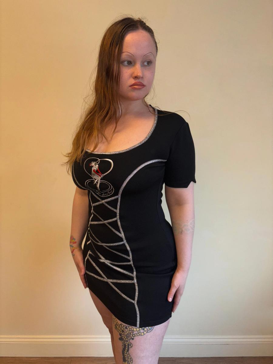 90s La Cage Aux Meufs Lace Up Dress product image