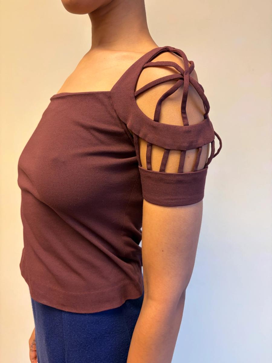 80s Sybilla Cutout Sleeve Top product image