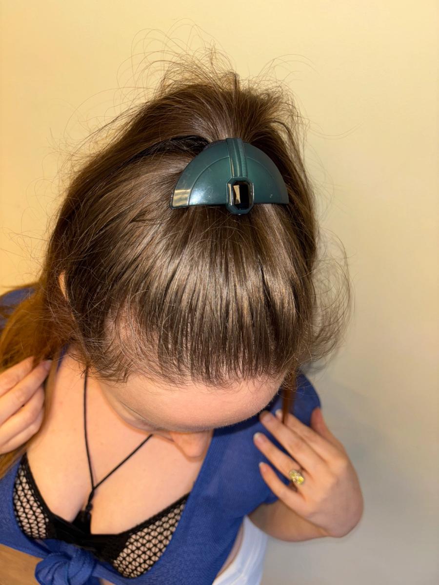 80s Art Deco Green Hair Clip product image