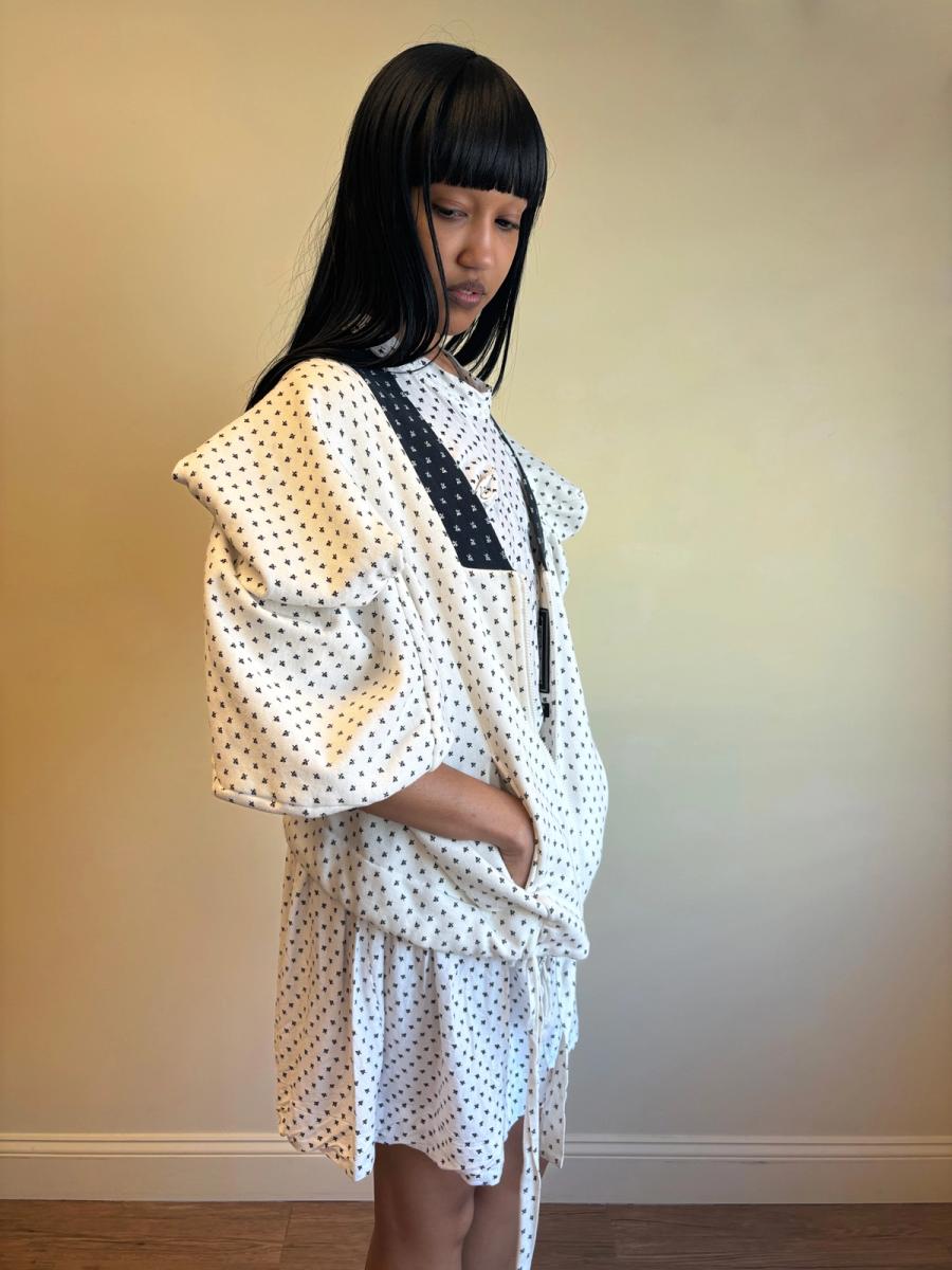 Bernhard Willhelm White Faux Ermine Sweatshirt product image