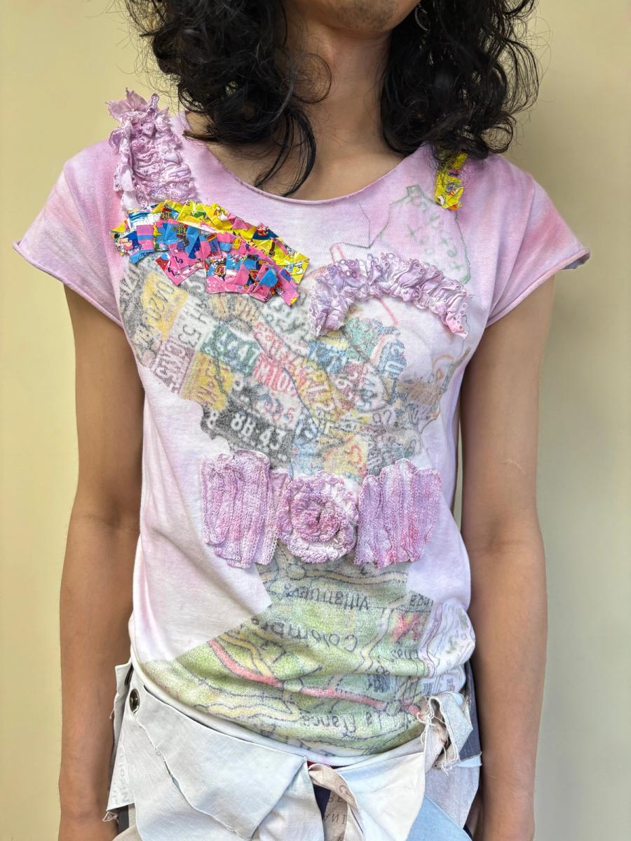 Rare Nozomi Ishiguro Wrapper Assemblage Shirt