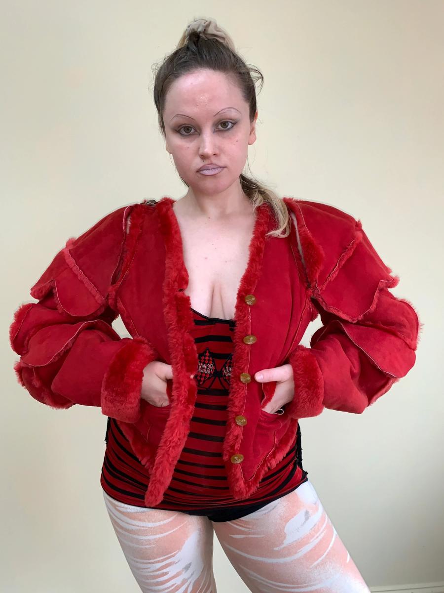 Vivienne Westwood A/W 1988 "Time Machine" Shearling Armour Jacket product image