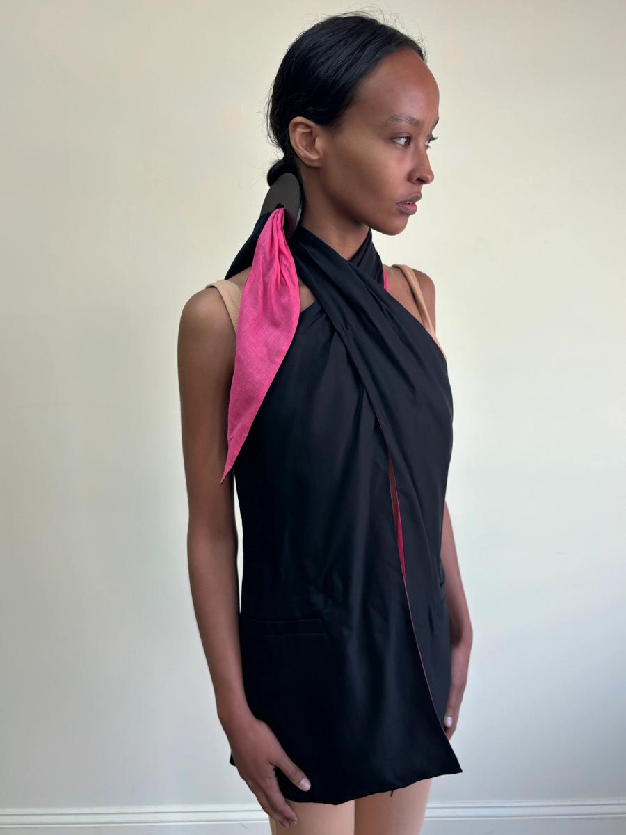 Jean-Paul Gaultier Suiting Halter With Hot Pink Lining product image