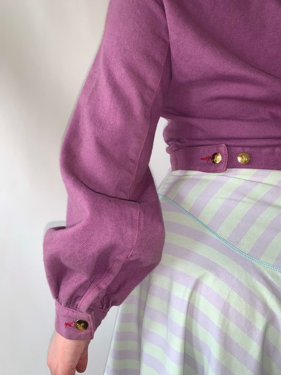 90s Vivienne Westwood Fuschia Denim Set product image