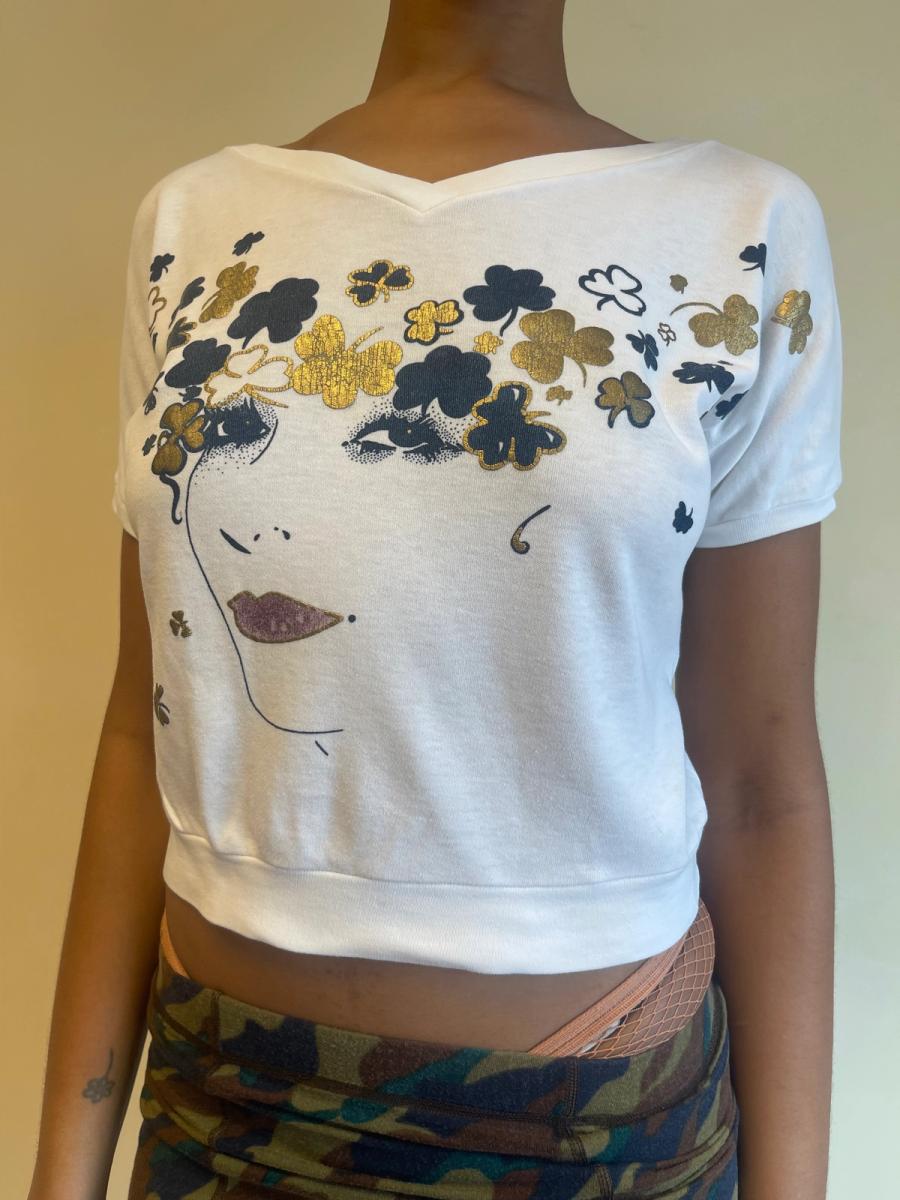 80s Krizia Woman With Shamrocks Shirt product image
