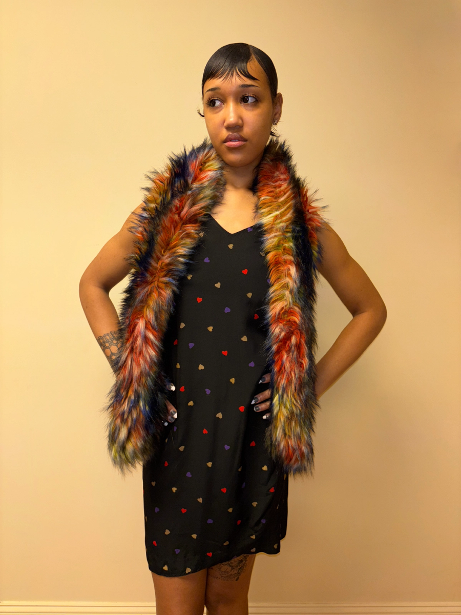 Tsumori Chisato Rainbow Faux Fur Scarf product image