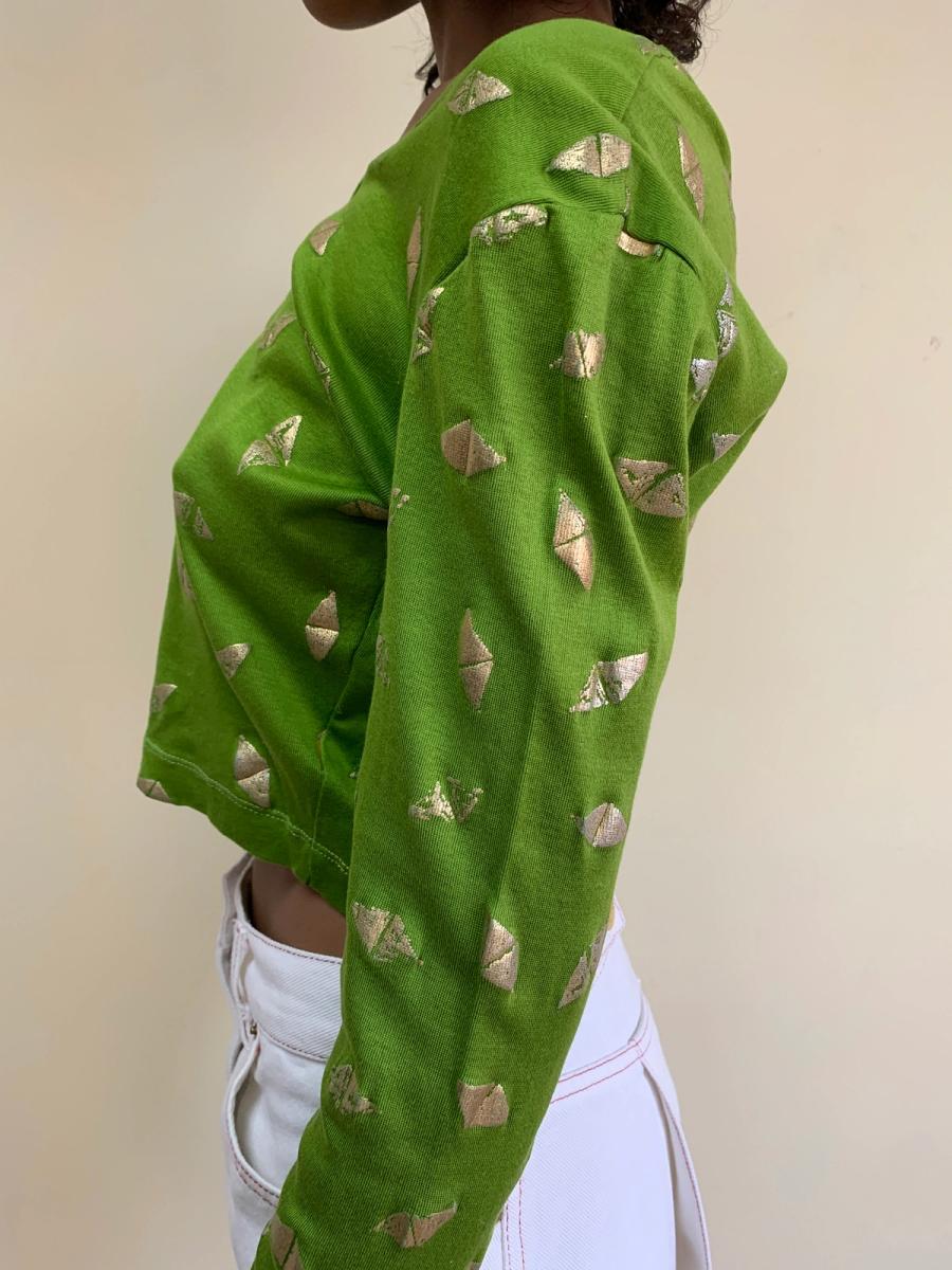 Gaultier Top With Textured Gold Printing product image