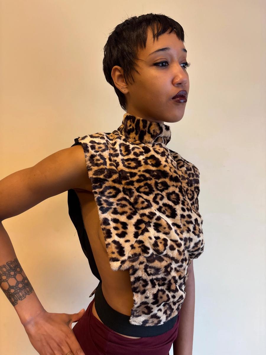 1940s Faux Fur Leopard Dickie product image