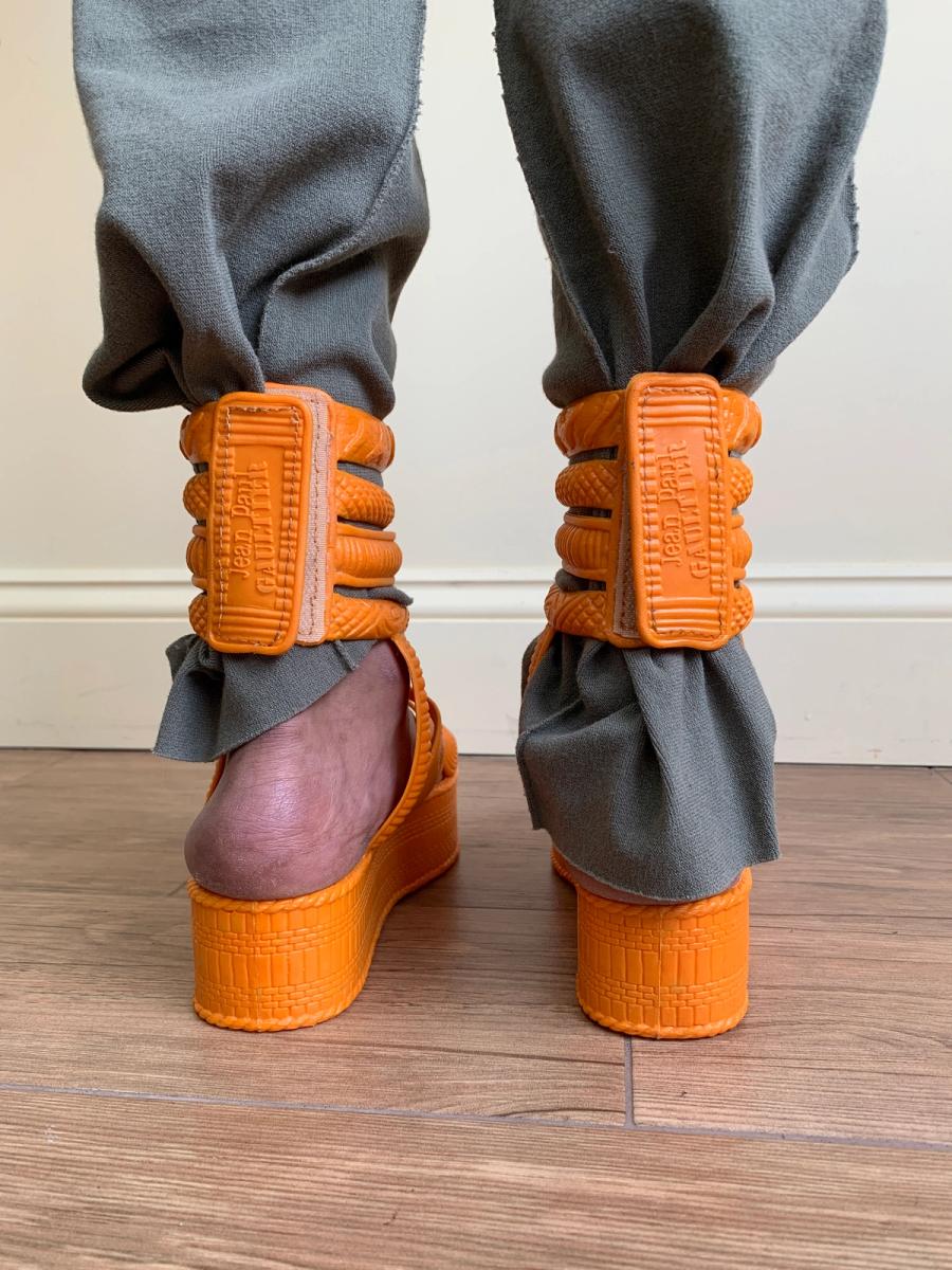 1985 Gaultier for Grendha Gladiator Sandals & Arm Cuff product image