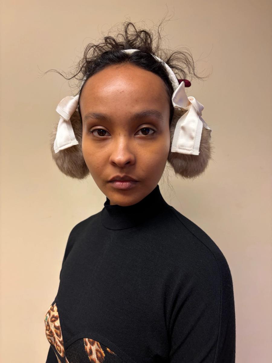 MILK Faux Fur Bow Earmuffs product image