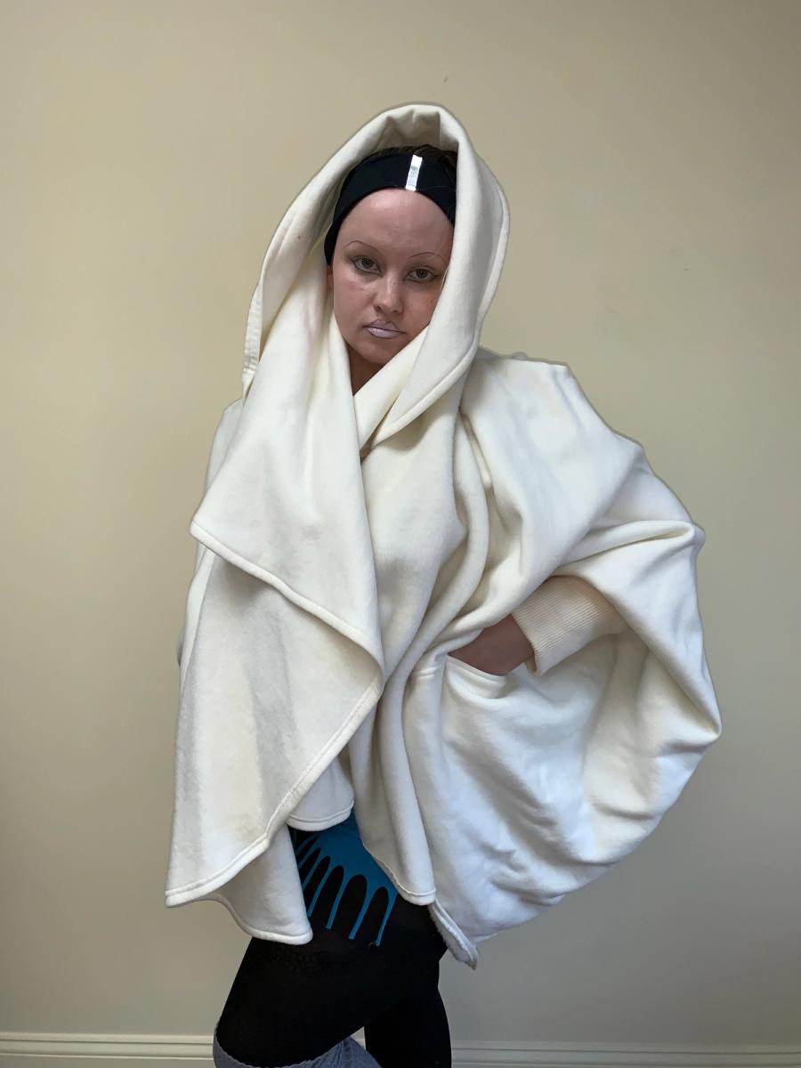 Norma Kamali 1980s Fleece Cocoon Coat product image