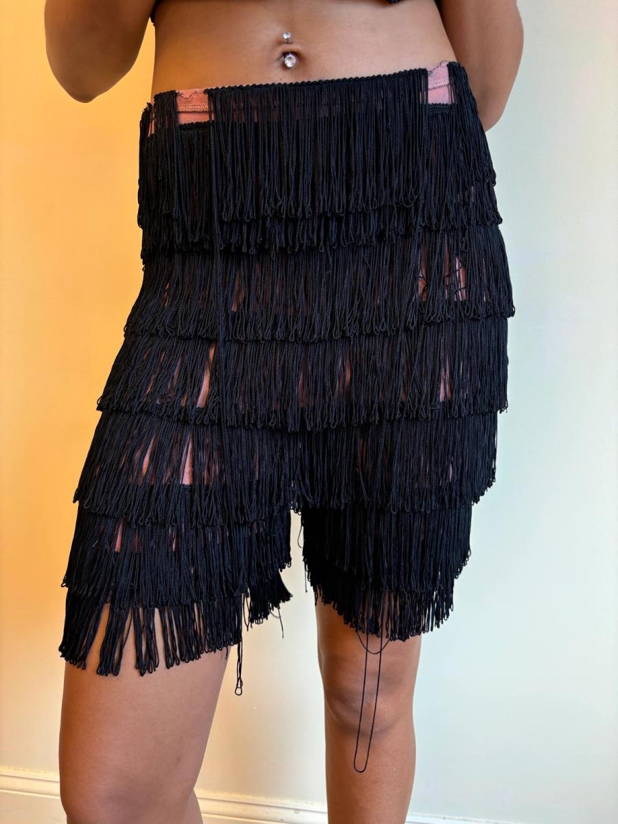 80s Jean-Paul Gaultier Fringe Shorts