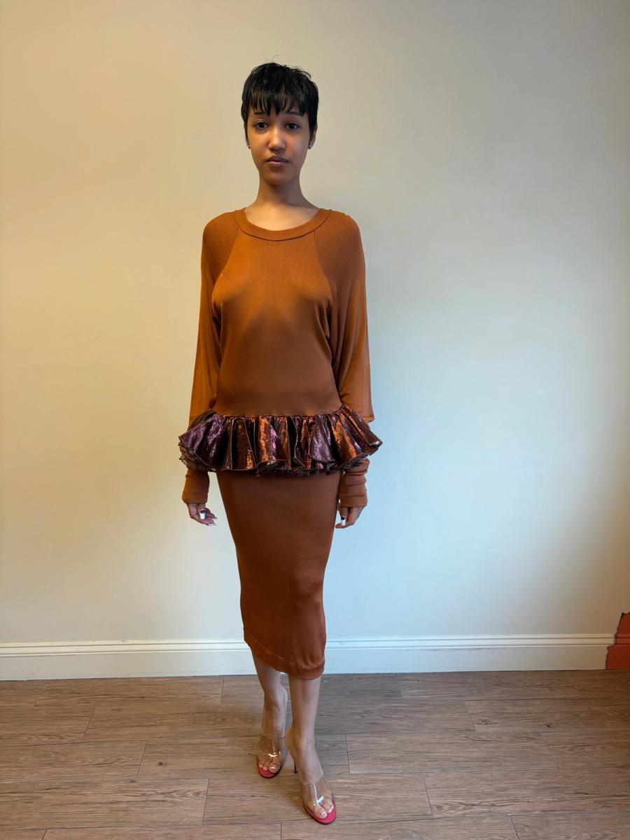 80s Chantal Thomass Dress with Flounce Detail product image