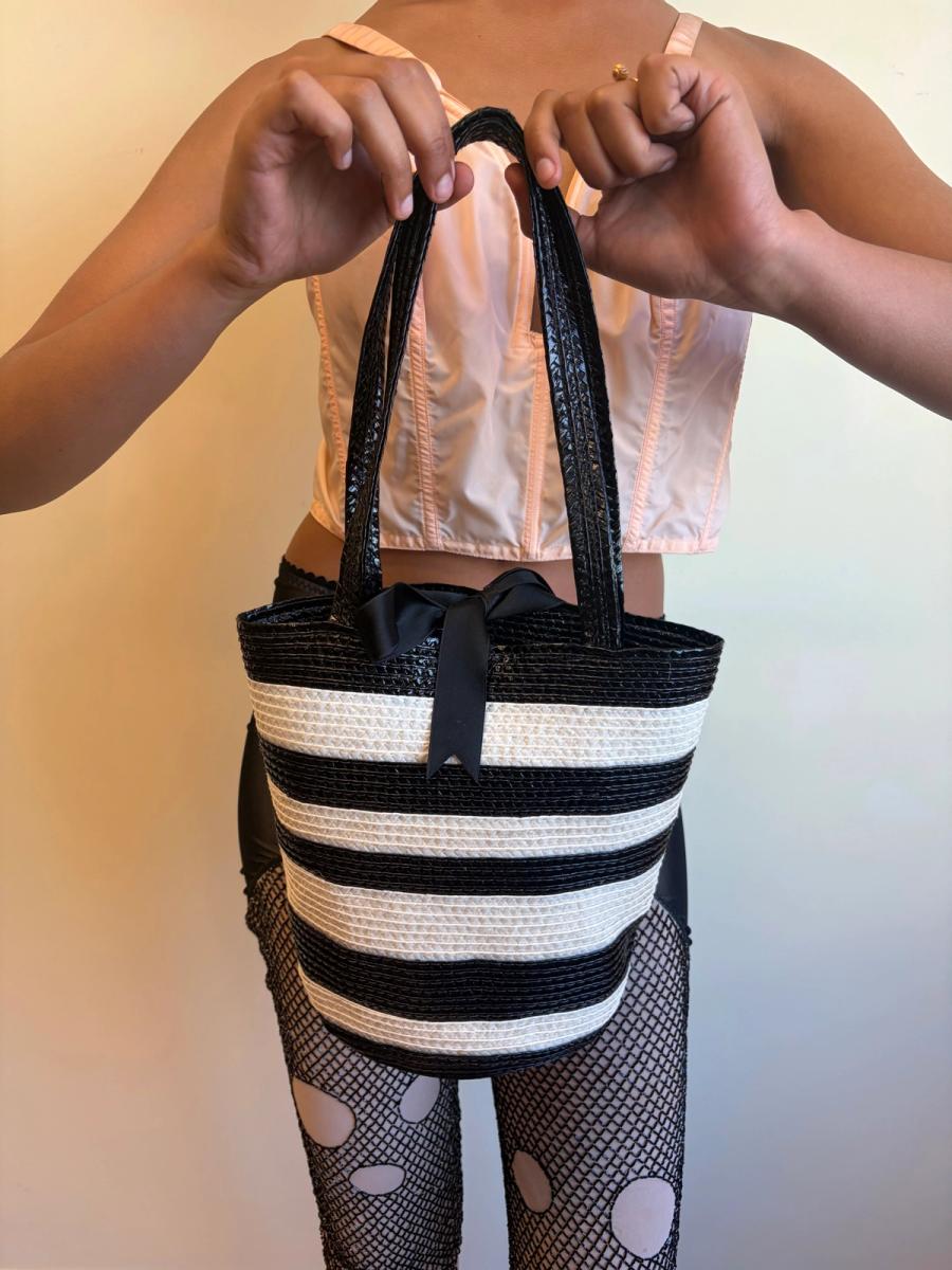 80s Chantal Thomass Suite Straw Striped Bag  product image
