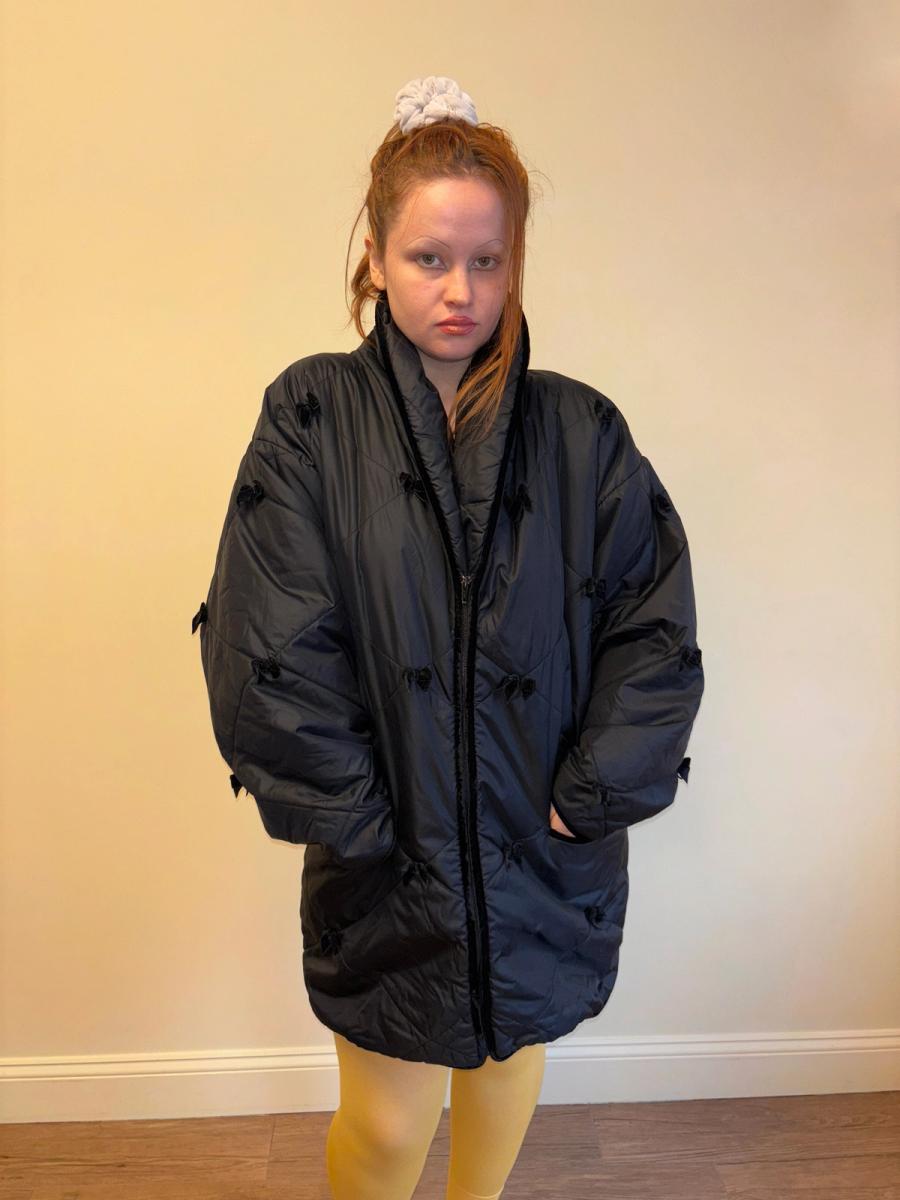 80s Chantal Thomass Bow Puffer Jacket product image