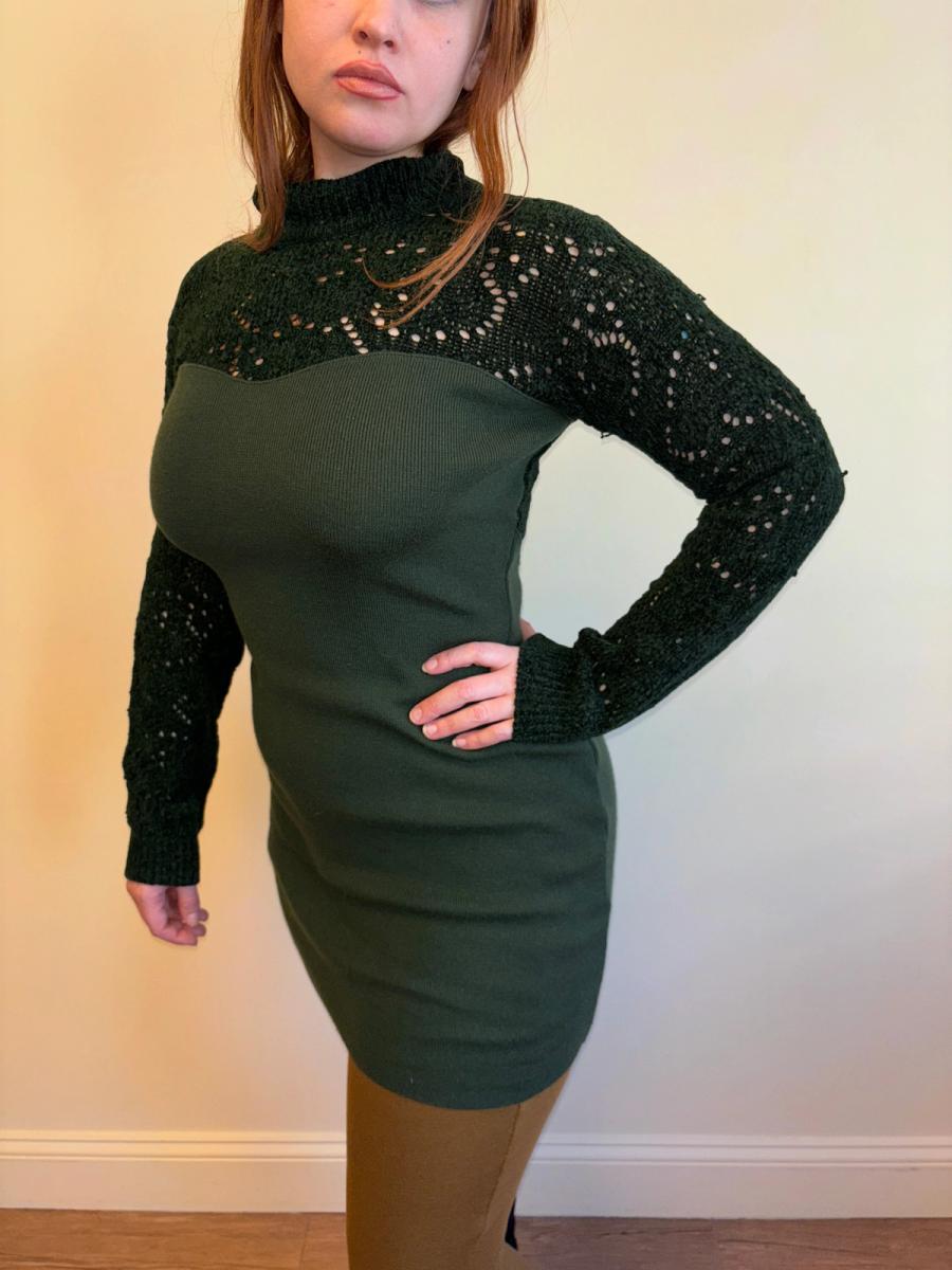 Vintage Chantal Thomass Green Chenille Dress product image