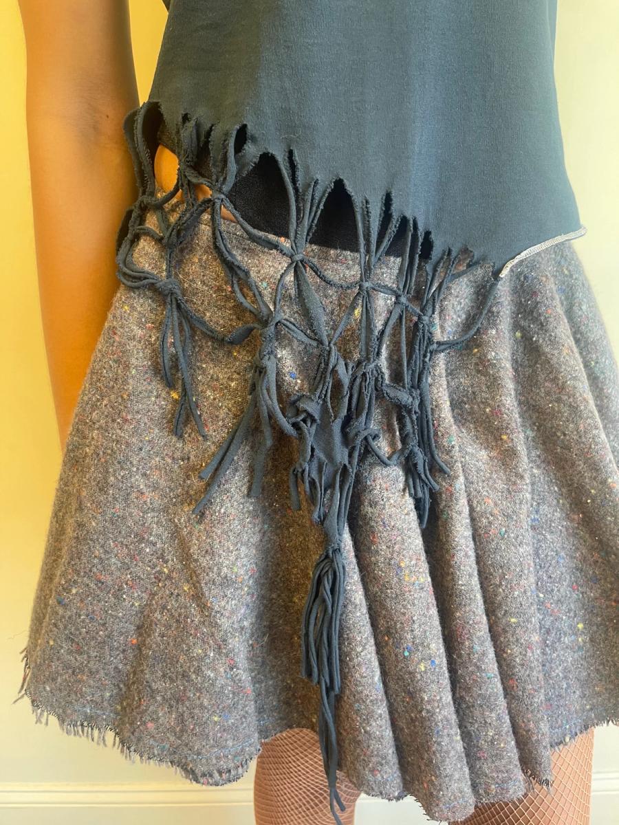 Michiko Koshino Shredded and Knotted Tank Top product image