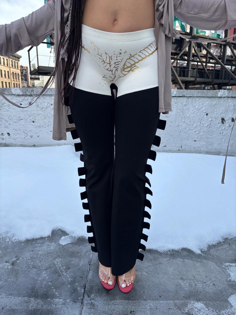 Castellated Bound Pants Cream product image