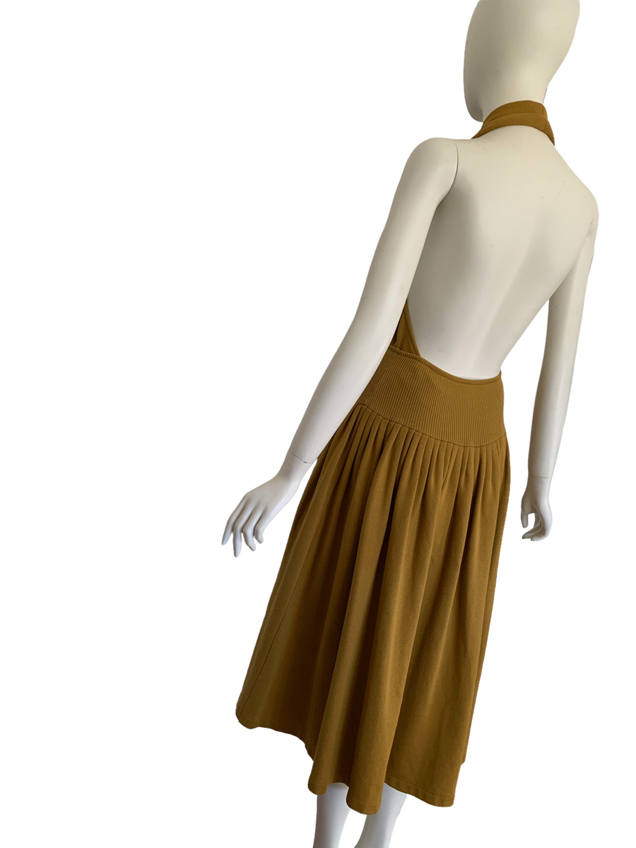80s Norma Kamali Ochre 3 Piece Dress product image