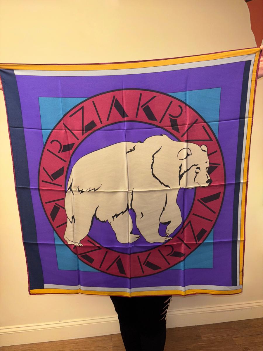 80s Krizia Polar Bear Oversized Handkerchief product image