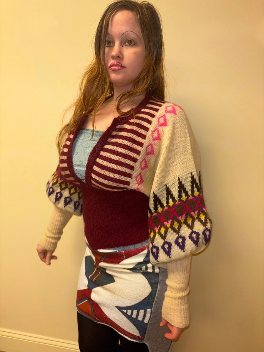 80s Kansai Yamamoto Balloon Sleeve Knit Sweater product image