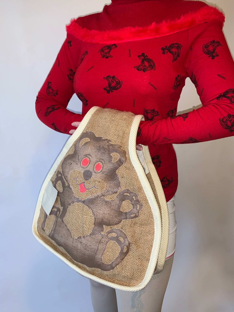 Vivienne Westwood Teddy Bear Burlap Purse product image