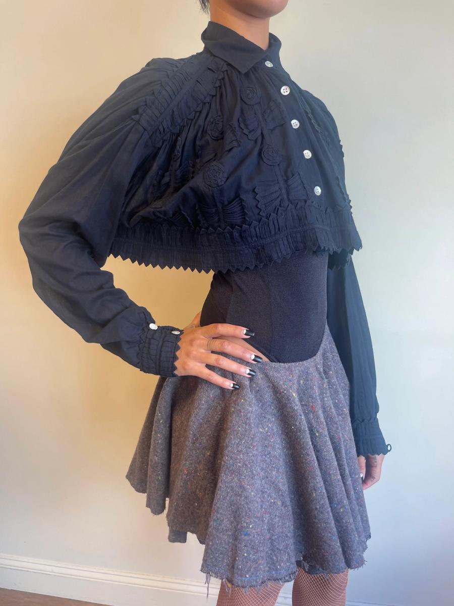 Chantal Thomass Ribbonwork Buttonup With Zigzag Hem   product image