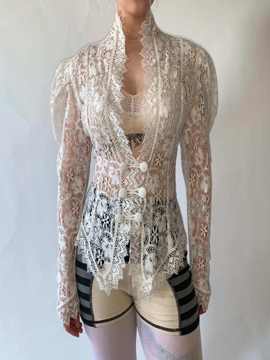 Norma Kamali 80s Does Victorian Lace Jacket product image