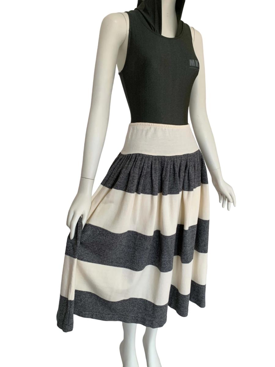 Norma Kamali Striped Sweatshirt Skirt product image