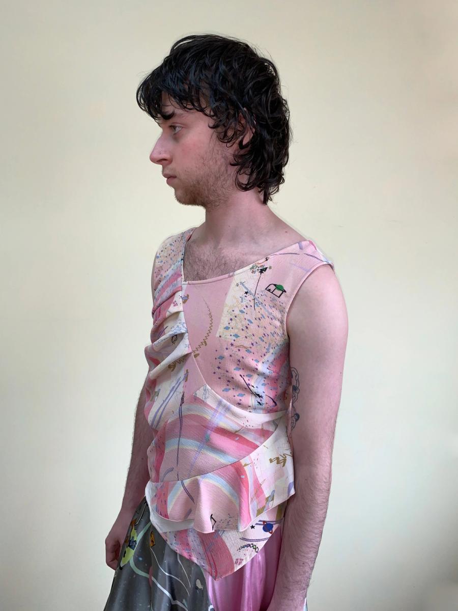 Hisui Pink Abstract Blouse product image