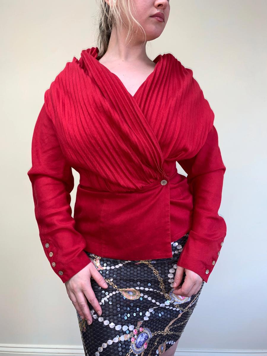 80s Claude Montana Oversized Collar Jacket product image