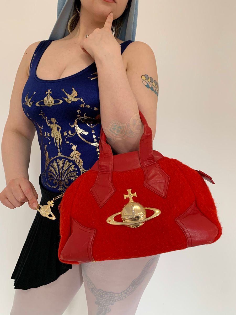 Vivienne Westwood 80s/90s Tweed Big Orb Bag product image