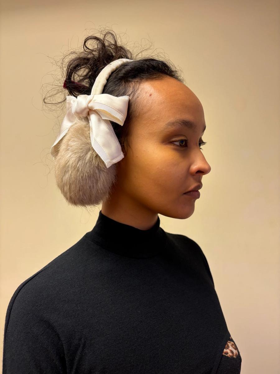 MILK Faux Fur Bow Earmuffs product image