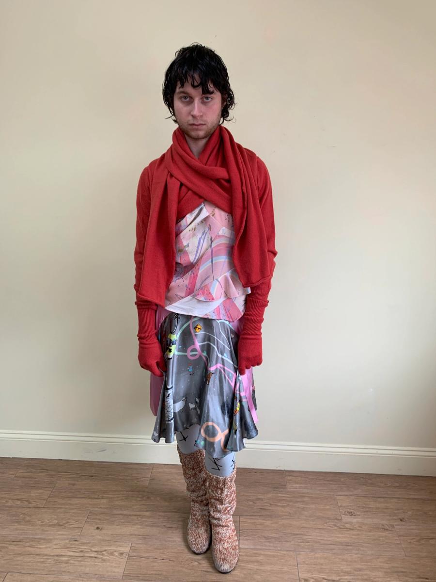 Jane Marple Knit Wrap Shrug With Matching Gloves  product image