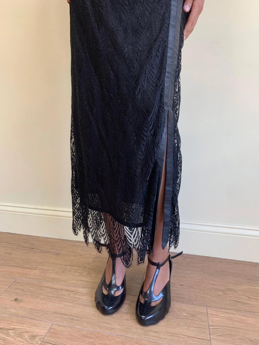 Anna Molinari Leather and Lace Skirt product image