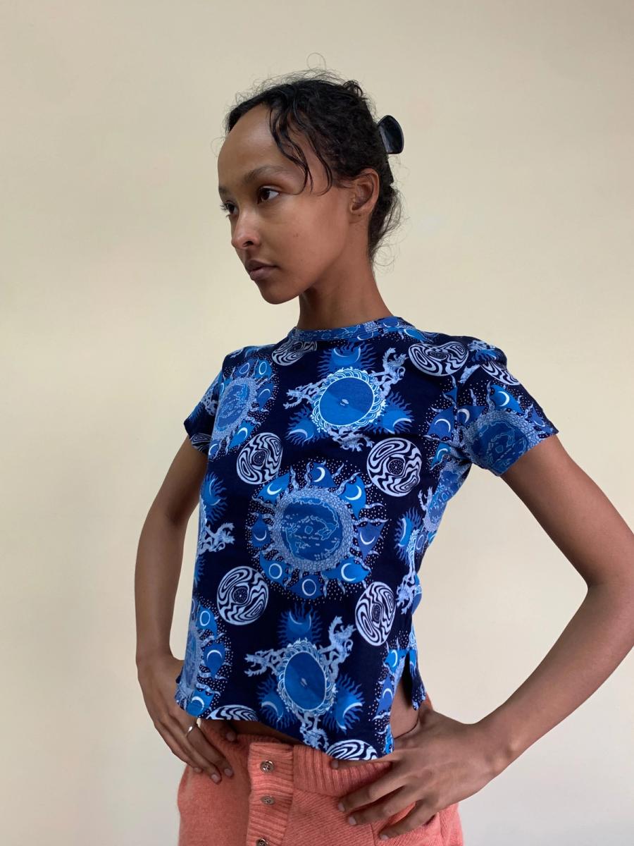 90s Vivienne Westwood Blue Galaxy Print T-shirt product image
