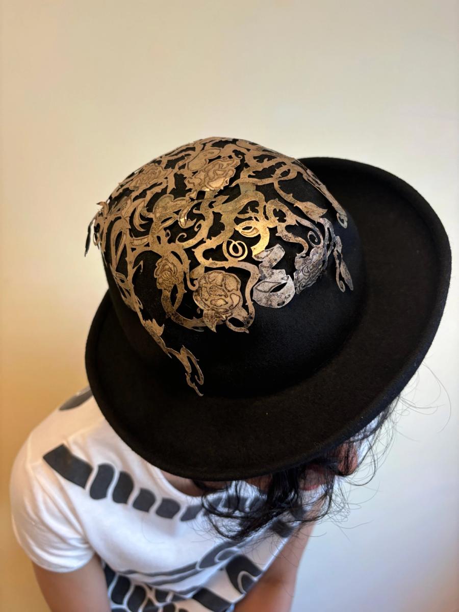 1989 Atelier Cutout Brass Bowler Hat product image